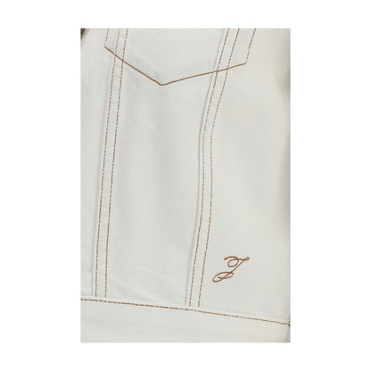 White Cotton Denim Jacket