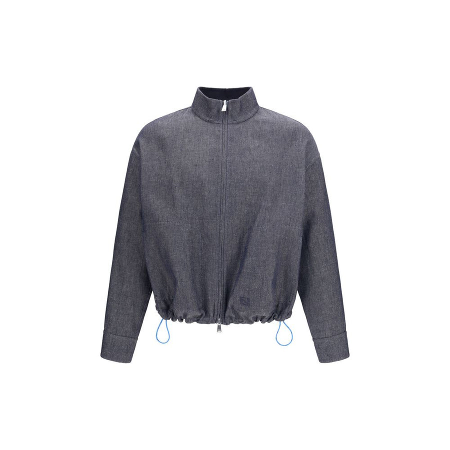Blue Linen Denim Jacket