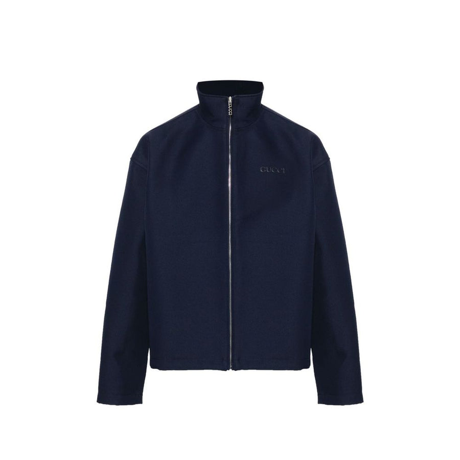 Blue Marabou Full-Length Jacket