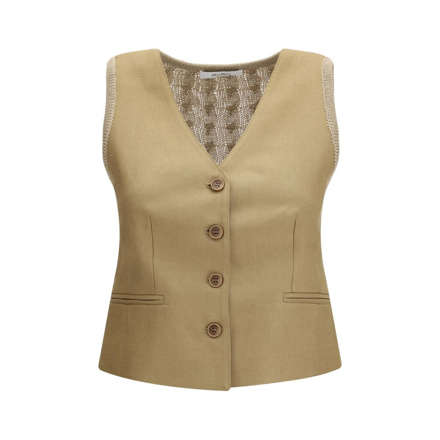 Beige Linen Waistcoat