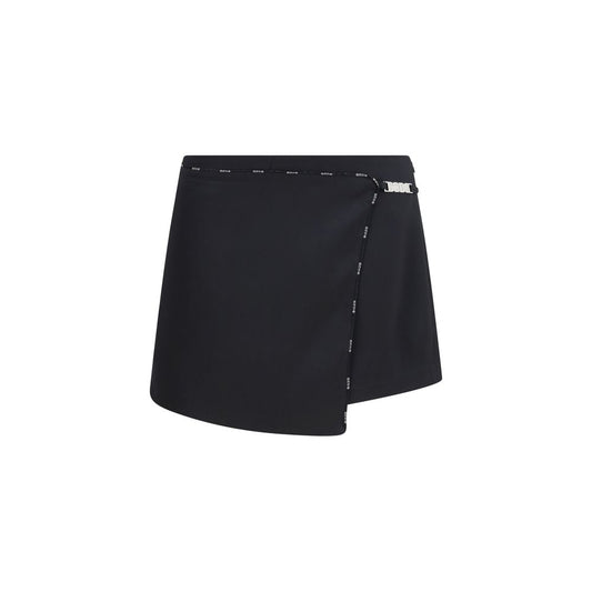 Black Polyester Short And Mini Shorts