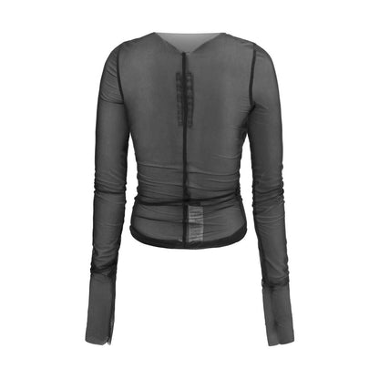 Black Nylon Blouse