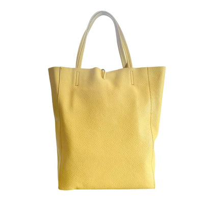 Yellow Leather Women Shoulder Bag