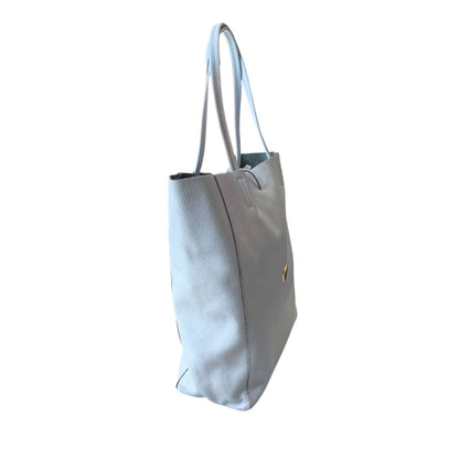Blue Cowhide Clutch Bag