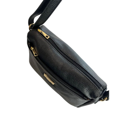 Black Leather Women Crossbody Bag