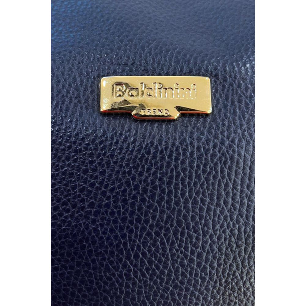 Blue Cowhide Clutch Bag