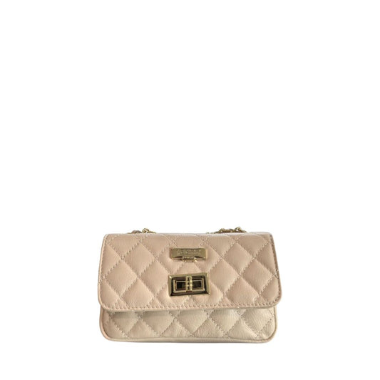 Beige Leather Women Bag