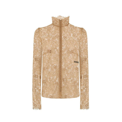 Beige Polyester Tank Tops