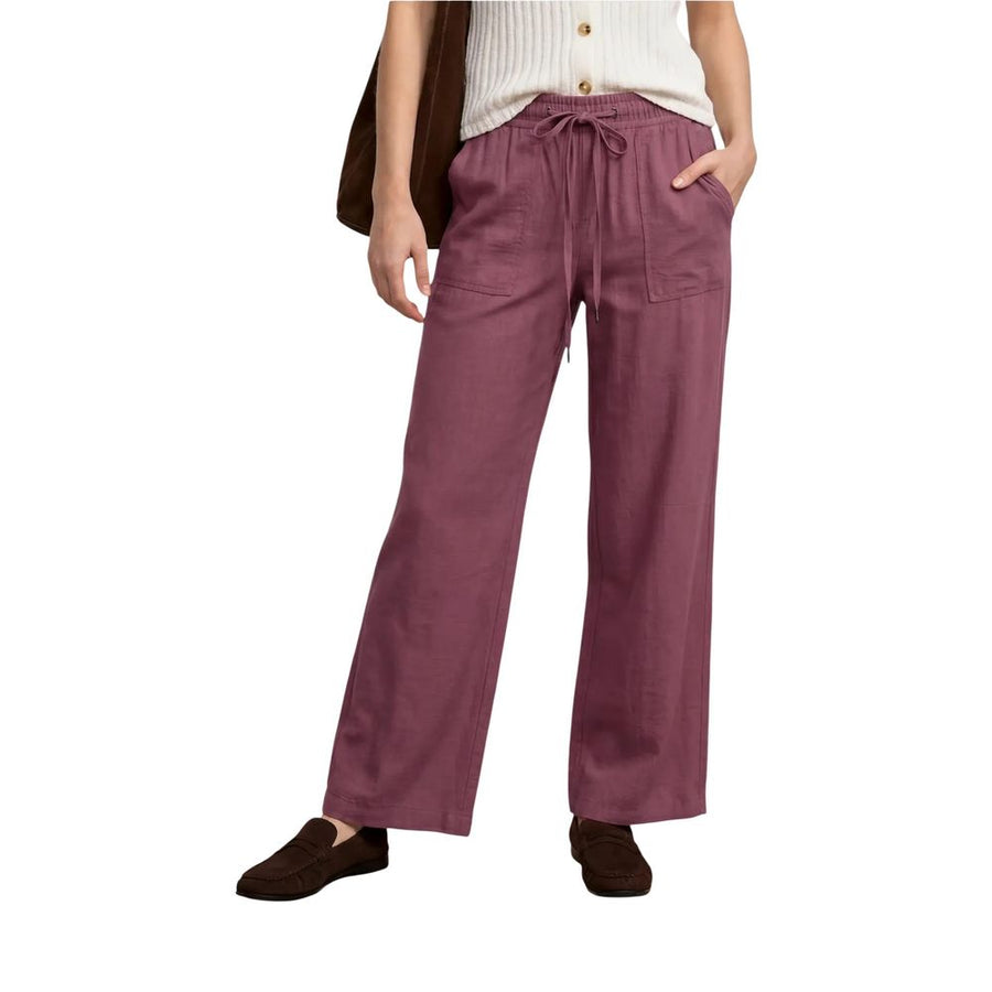 Pink Viscose Casual Pants