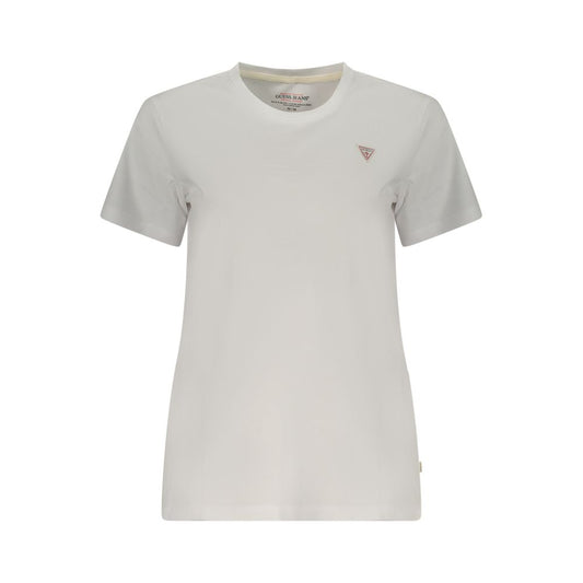 White Cotton Women T-Shirt