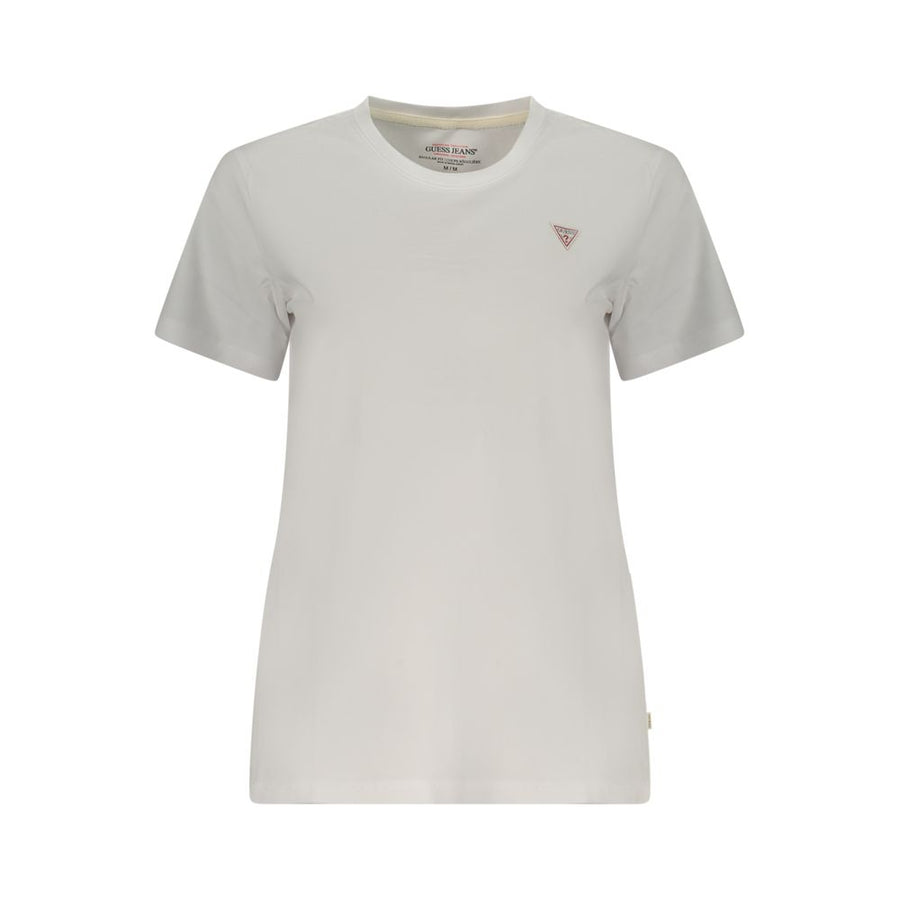 White Cotton Women T-Shirt