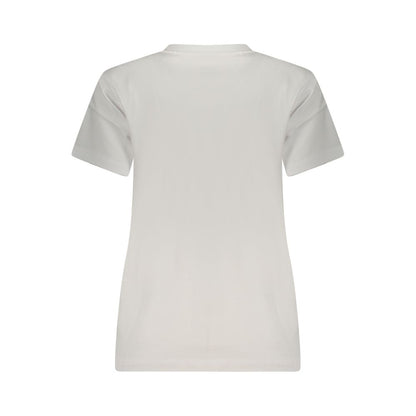 White Cotton Women T-Shirt