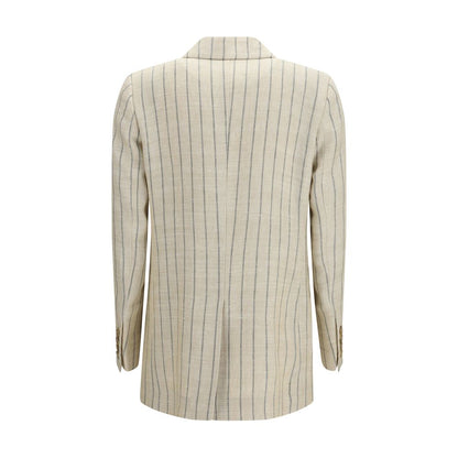 Beige Linen Blazer