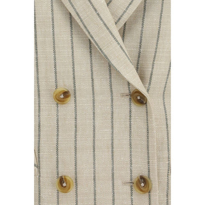 Beige Linen Blazer
