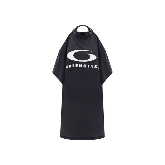 Black Cotton Casual Dress
