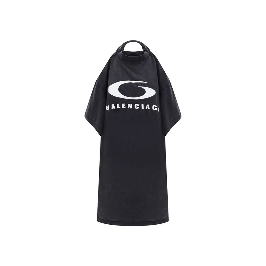 Black Cotton Casual Dress