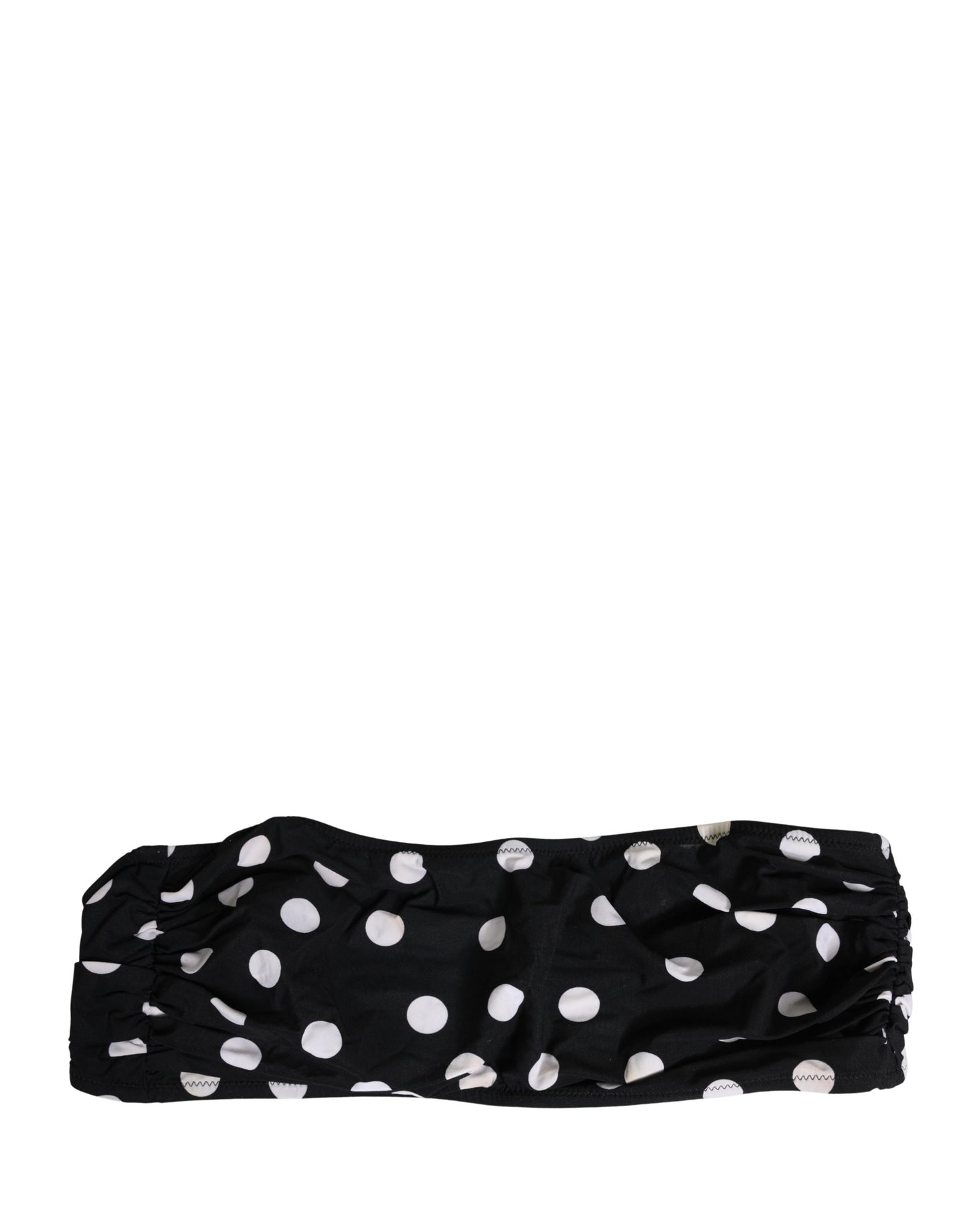 Black White Polka Dot Bandeau Beachwear Swimwear