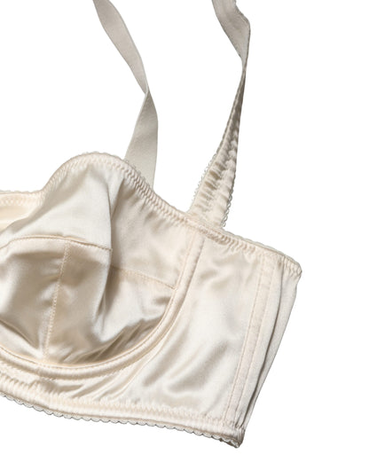 Off White Semi-Pad Underwire Balconette Bra Underwear