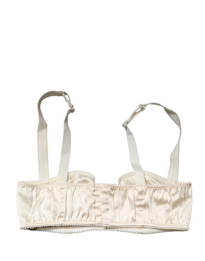 Off White Semi-Pad Underwire Balconette Bra Underwear