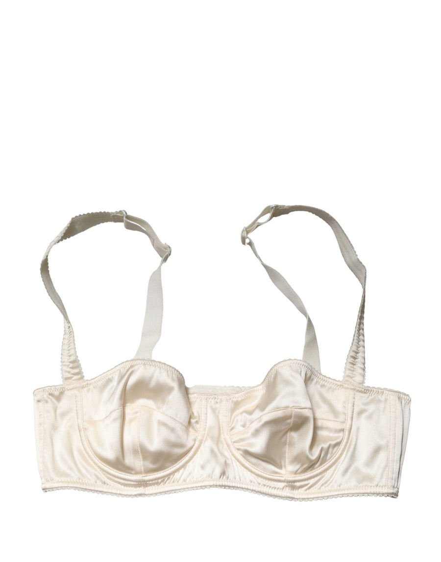 Off White Semi-Pad Underwire Balconette Bra Underwear