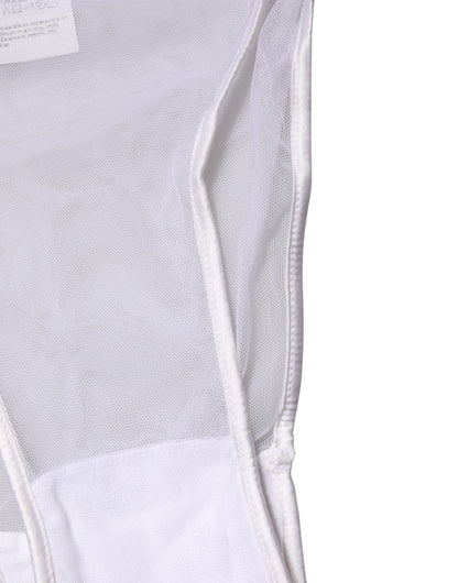White Sheer Silk Stretch High Brief Underwear