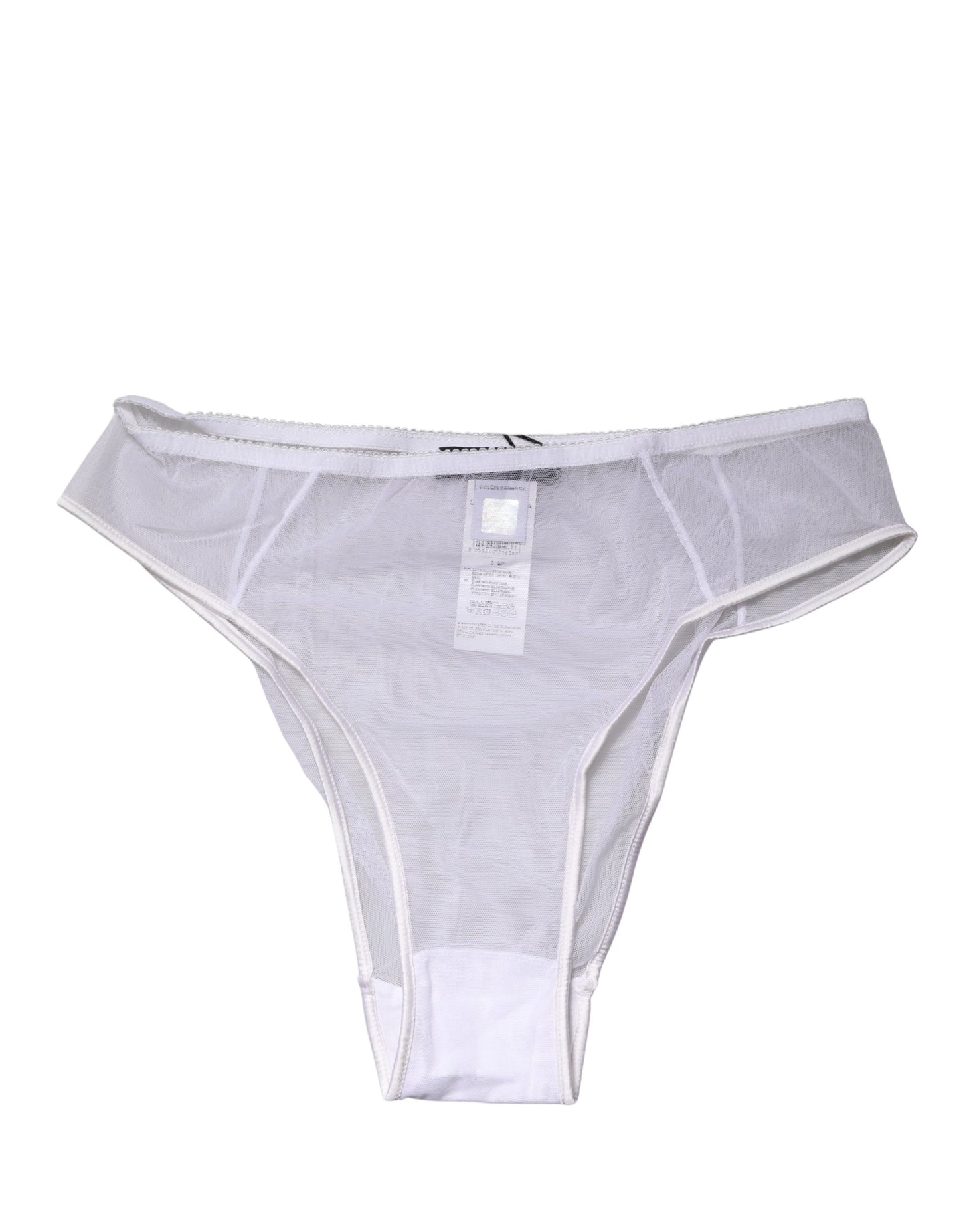 White Sheer Silk Stretch High Brief Underwear