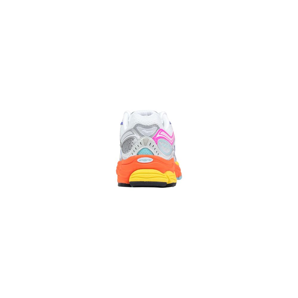 White Synthetic Athletic Sneakers