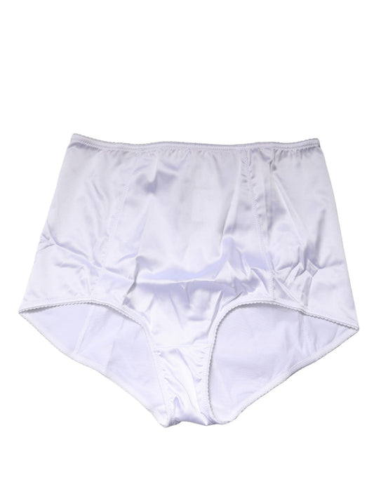 White Silk Blend High Waist Girdle Panty Underwear