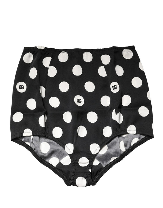 Black Polka Dot High Waist Girdle Panty Underwear