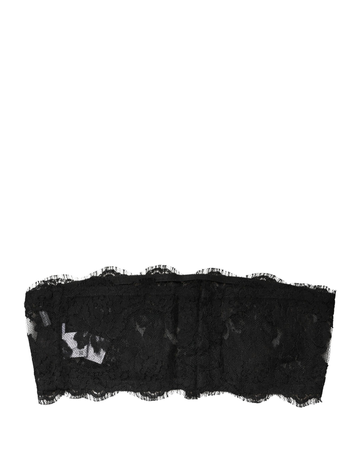 Black Lace Bandeau Bra Tube Top Underwear