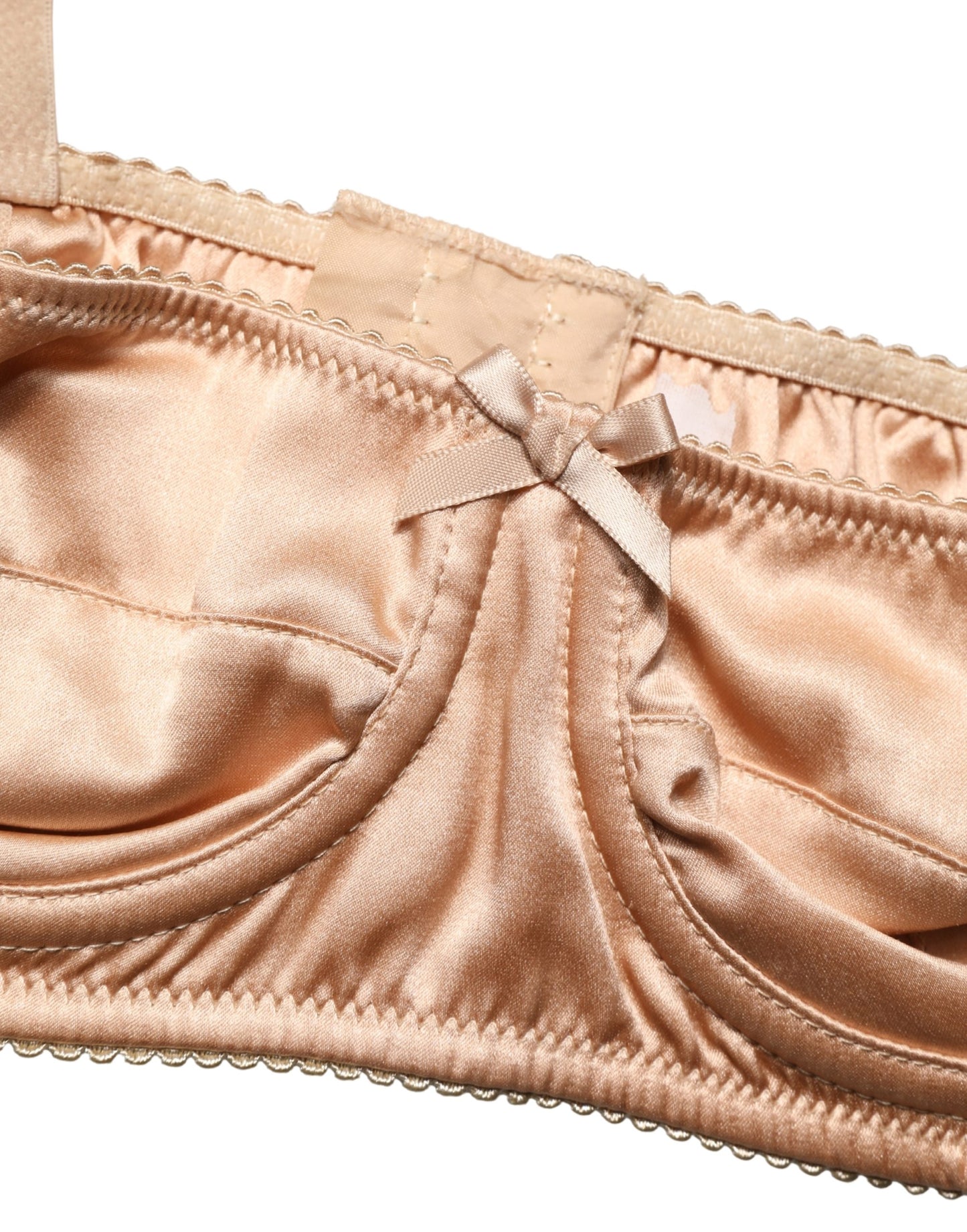 Beige Semi-Pad Underwire Balconette Bra Underwear