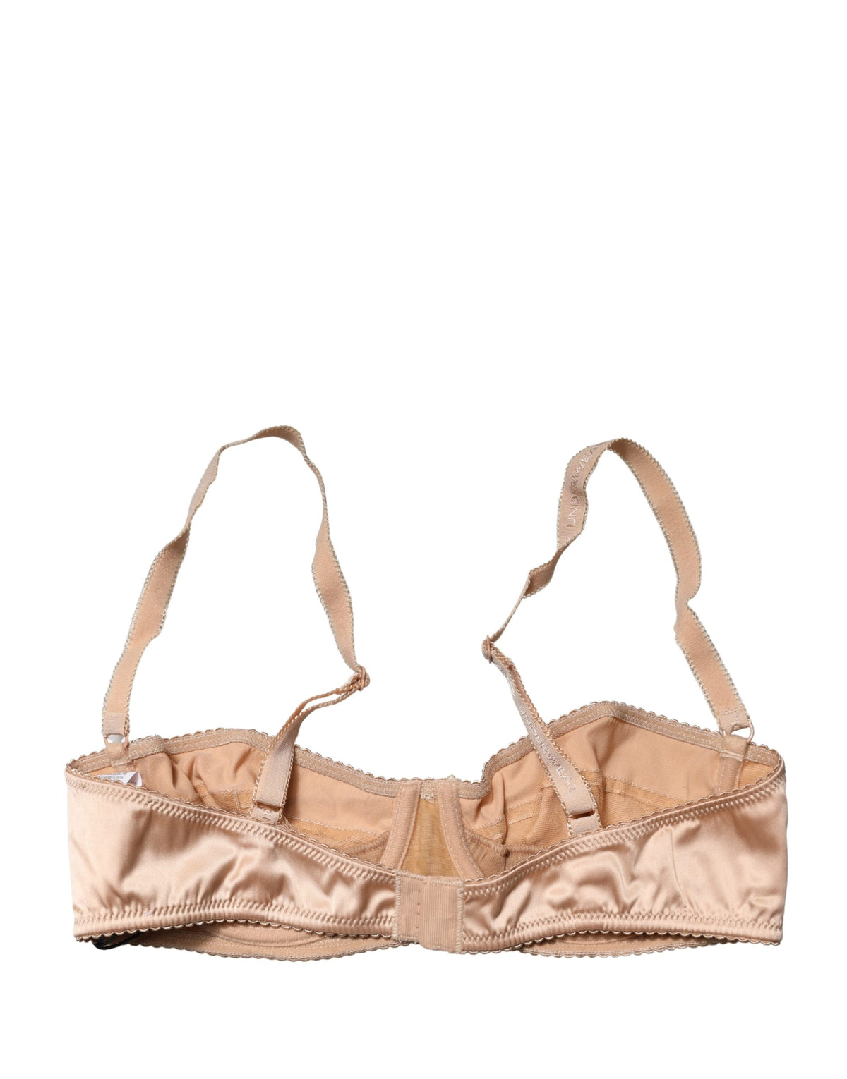 Beige Semi-Pad Underwire Balconette Bra Underwear