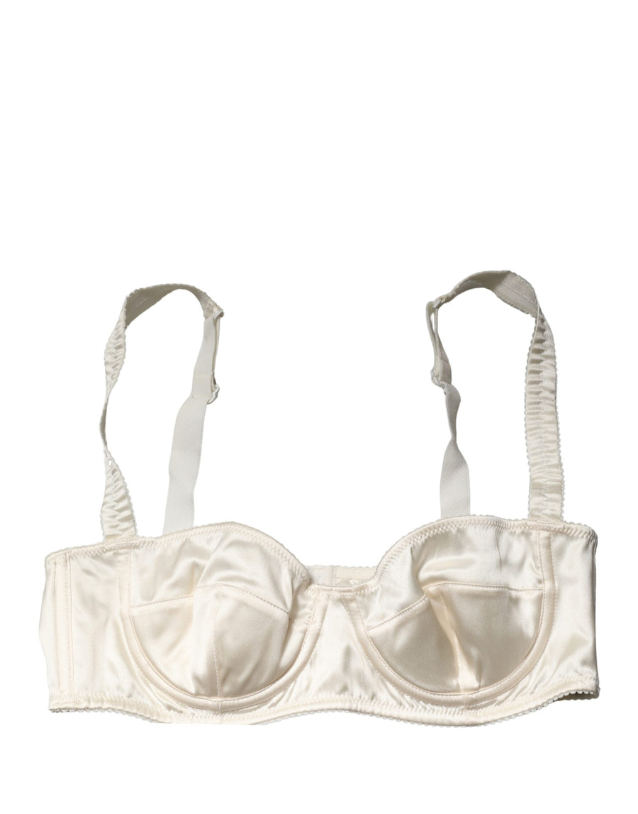 Off White Semi-Pad Underwire Balconette Bra Underwear