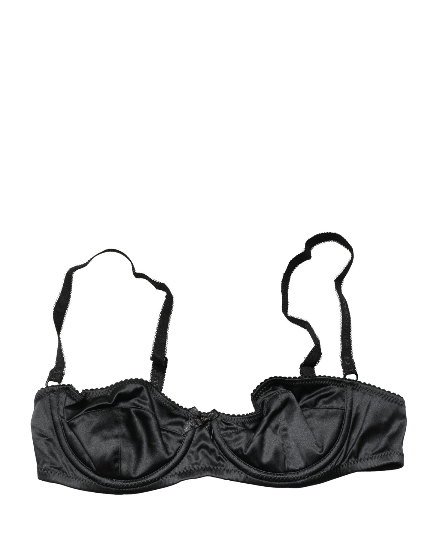 Black Semi-Pad Underwire Balconette Bra Underwear
