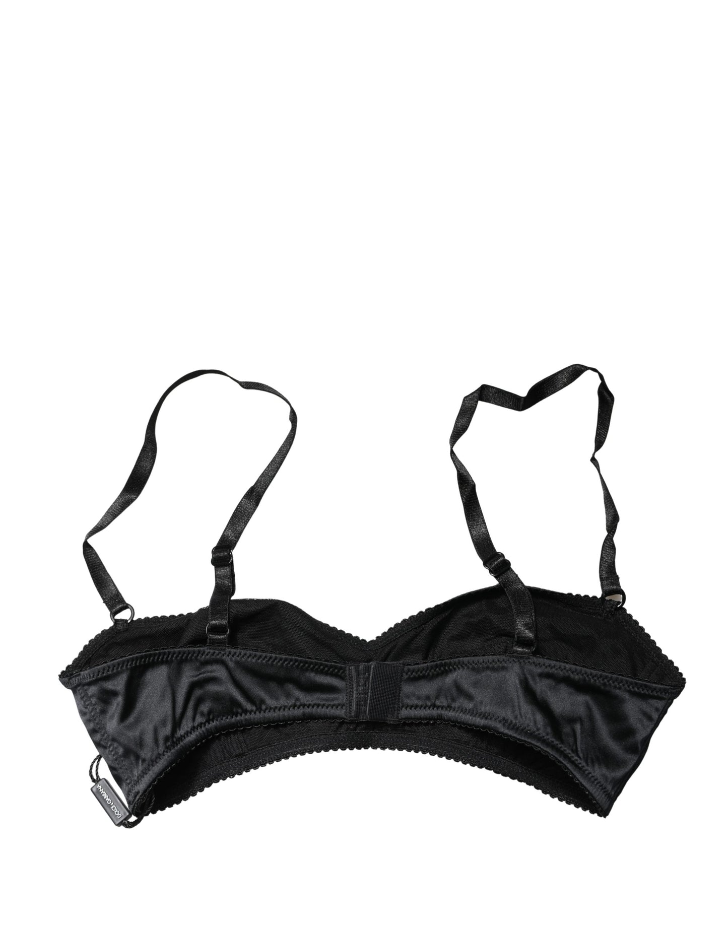Black Semi-Pad Underwire Balconette Bra Underwear