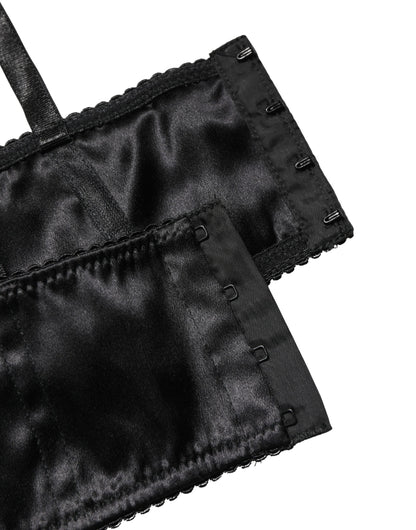 Black Semi-Pad Underwire Balconette Bra Underwear