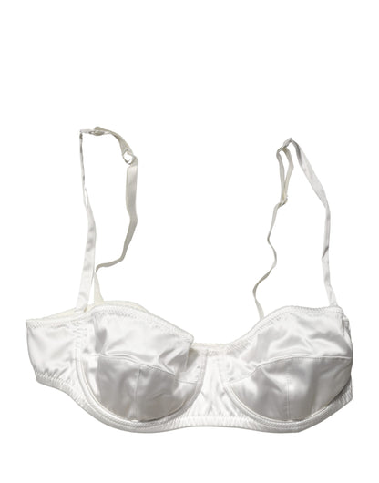 White Semi-Pad Underwire Balconette Underwear