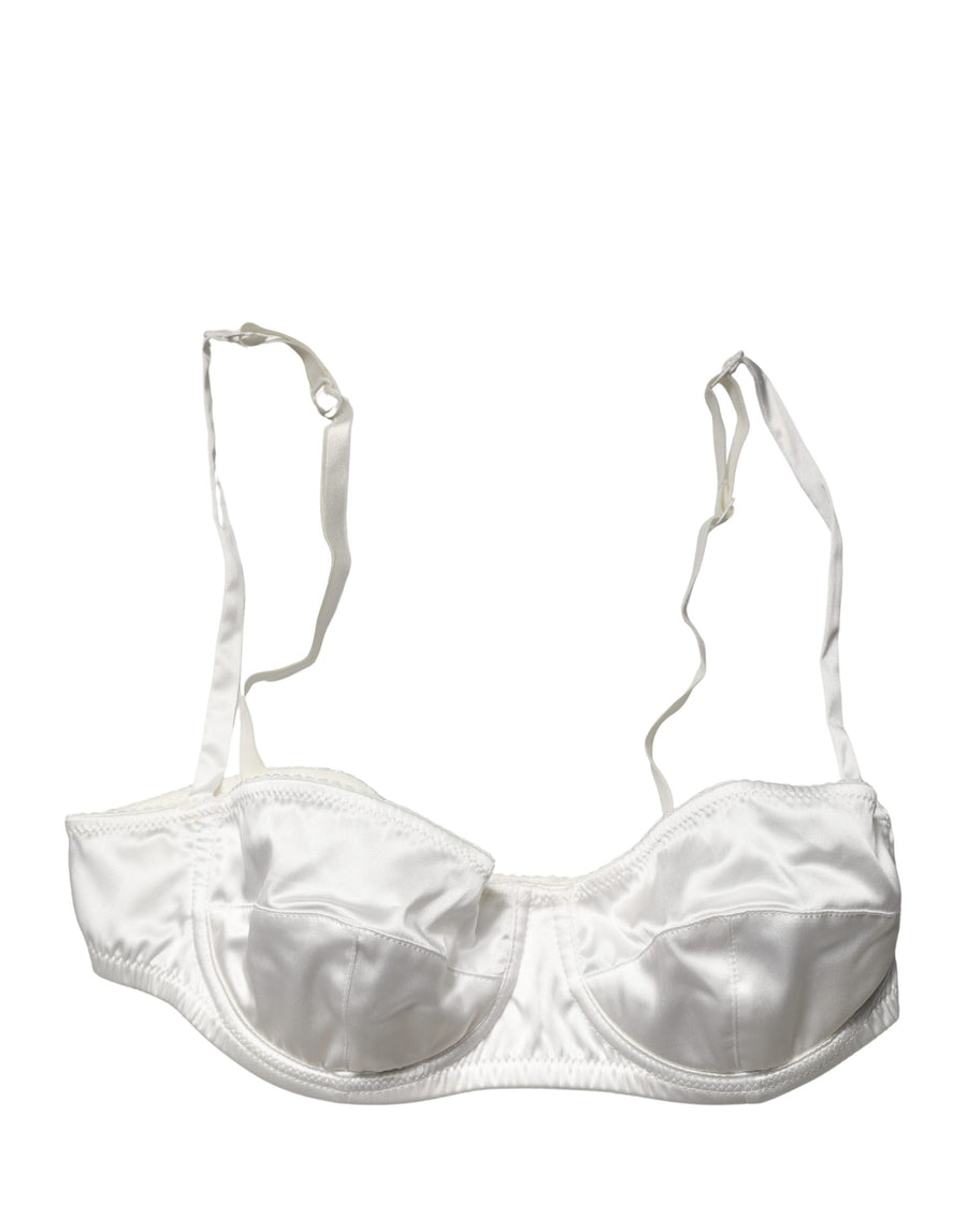 White Semi-Pad Underwire Balconette Underwear