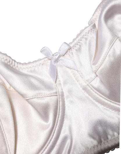White Semi-Pad Underwire Balconette Bra Underwear
