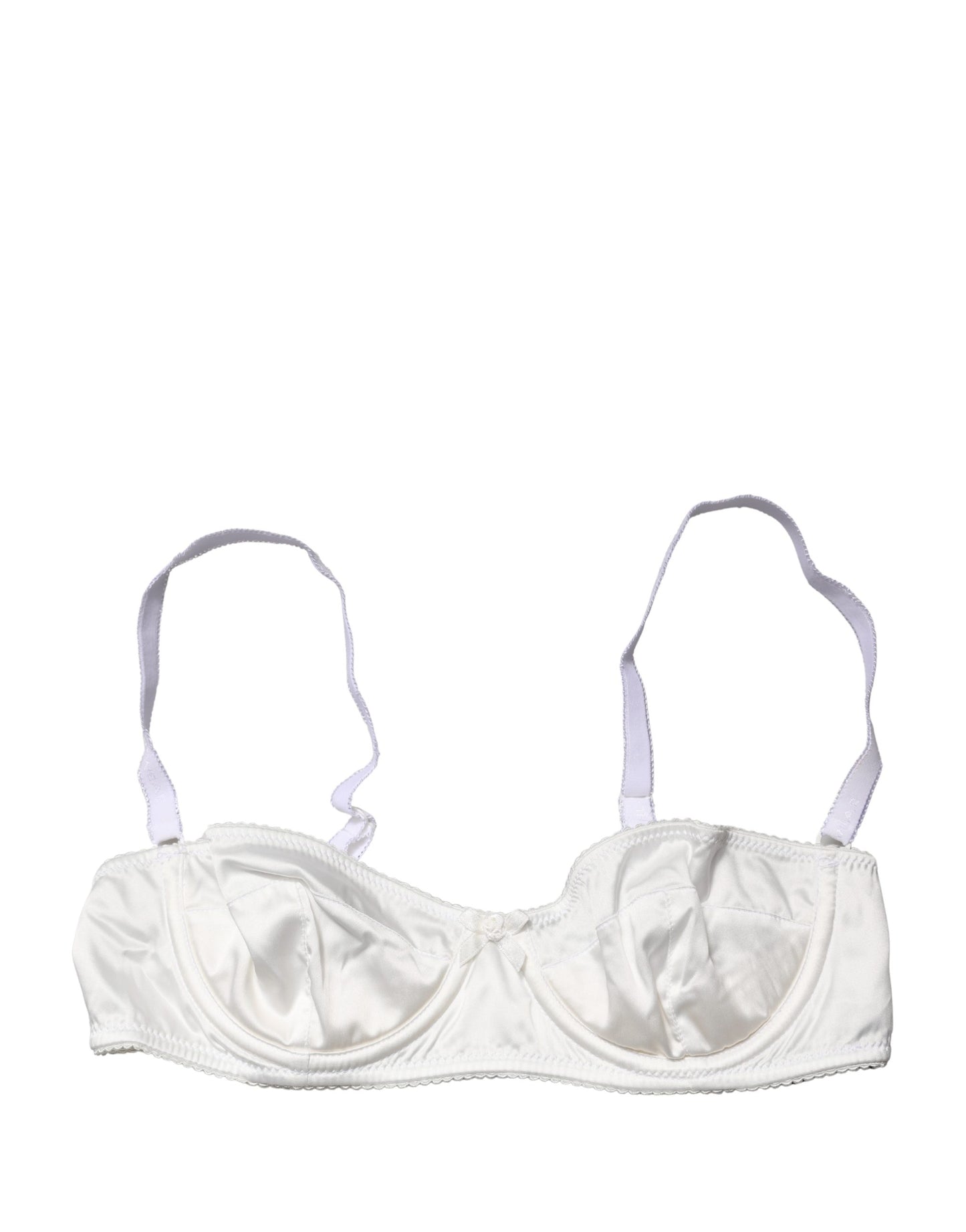White Semi-Pad Underwire Balconette Bra Underwear