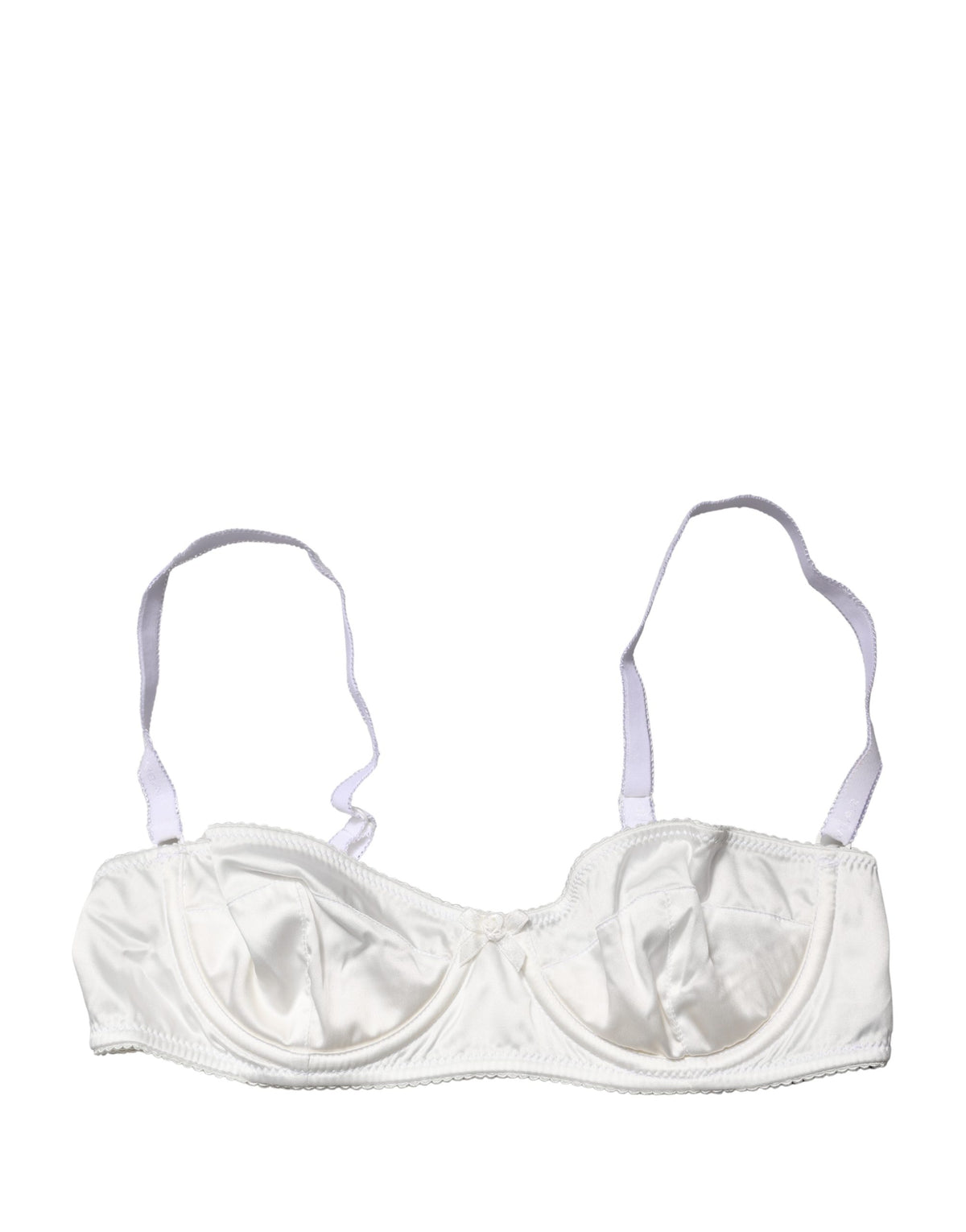 White Semi-Pad Underwire Balconette Bra Underwear