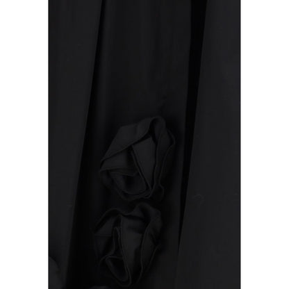 Black Cotton Casual Dress