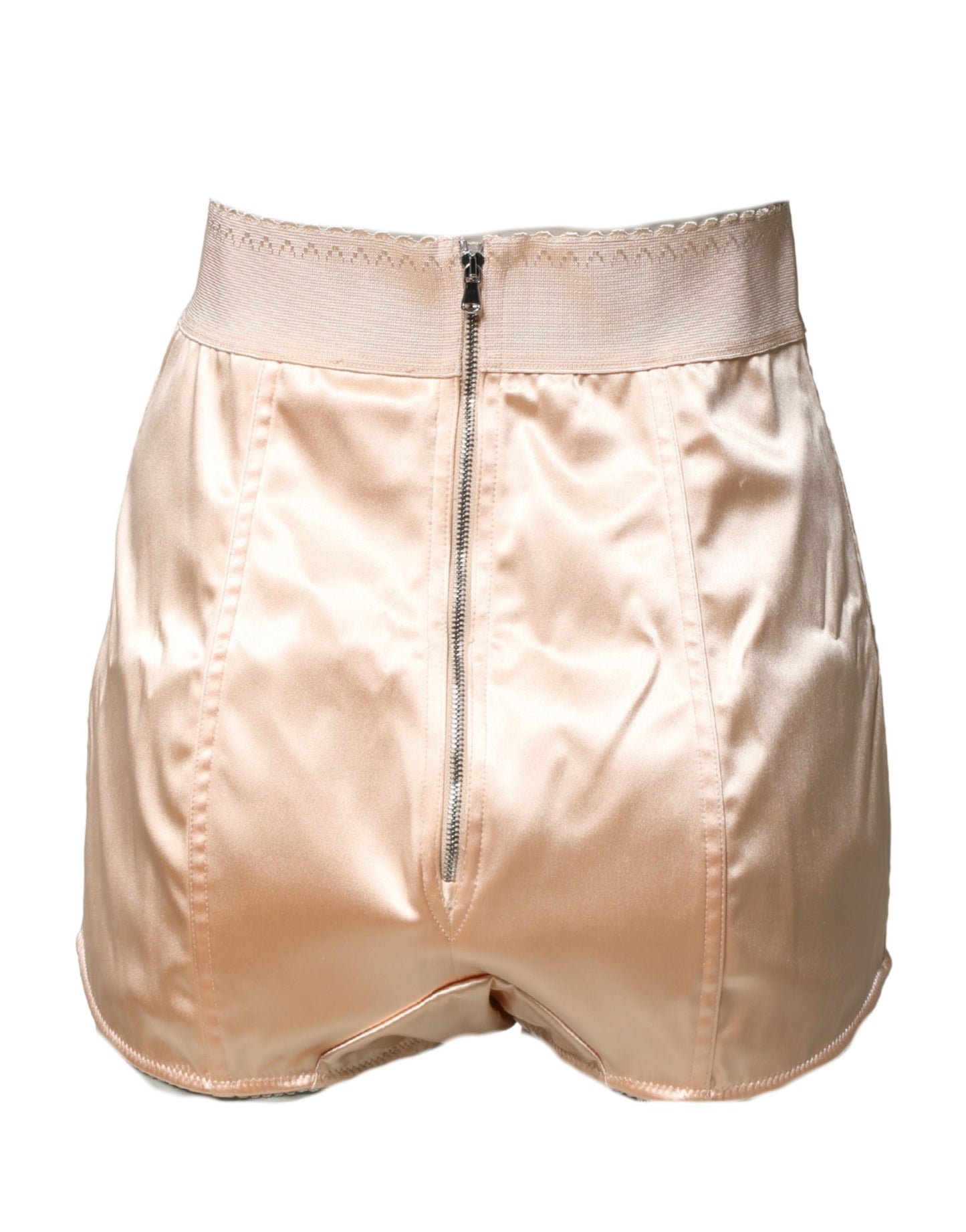 Beige Silk Blend High Waist Girdle Panty Underwear