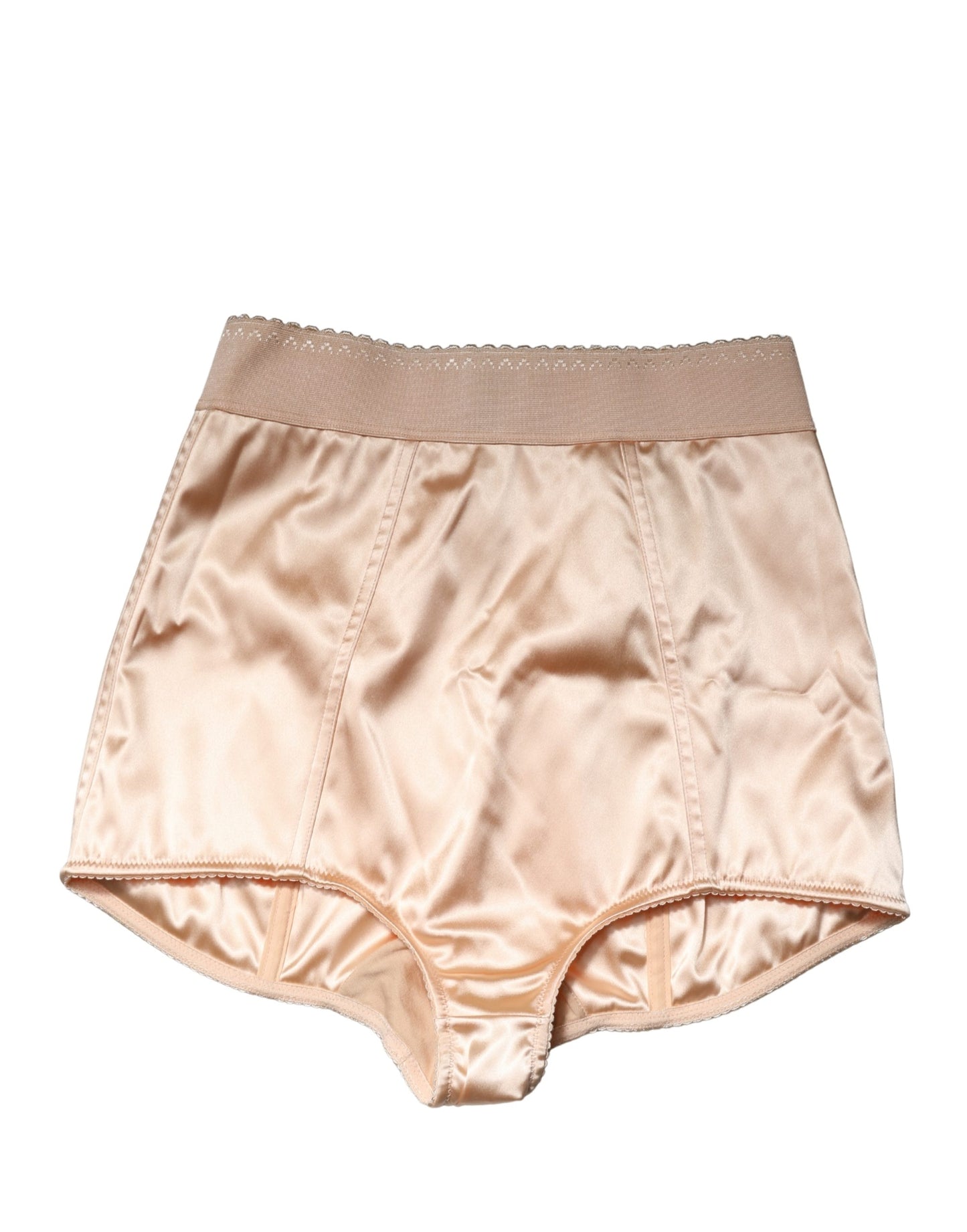 Beige Silk Blend High Waist Girdle Panty Underwear