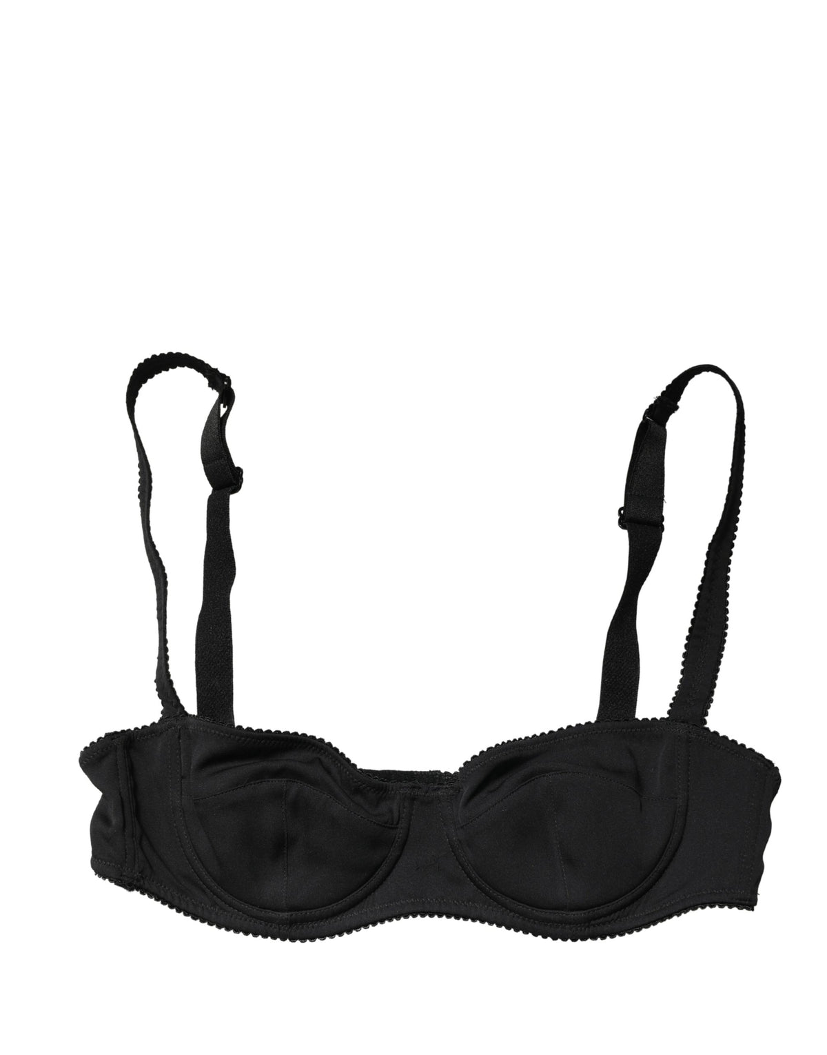 Black Semi-Pad Underwire Balconette Bra Underwear