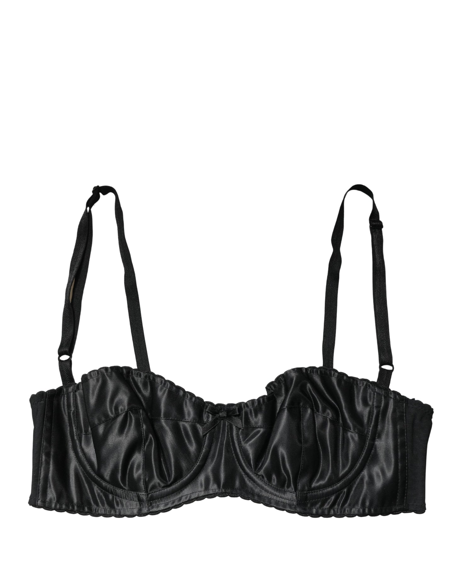 Black Semi-Pad Underwire Balconette Bra Underwear