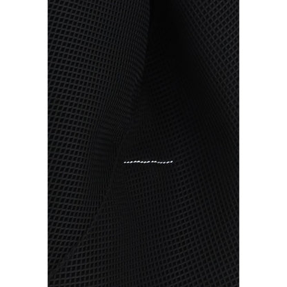 Black Polyester Shoulder Bag
