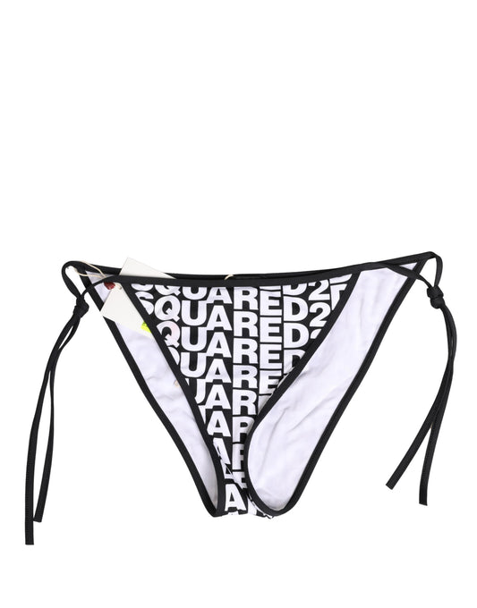 Multicolor Nylon Logo Print Bikini Bottom Swimwear