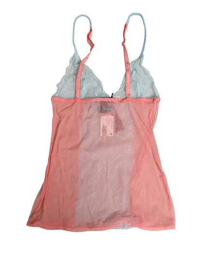 Multicolor Sheer Lace Lingerie Chemise Top Underwear