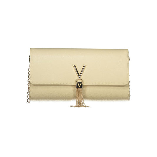 Beige Polyurethane Women's Handbag